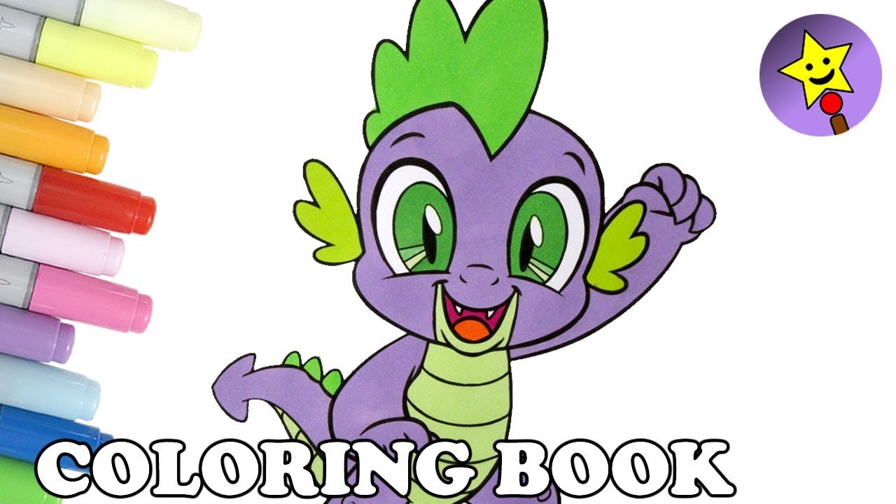 Spike coloring book lp y little pony the ovie coloring page