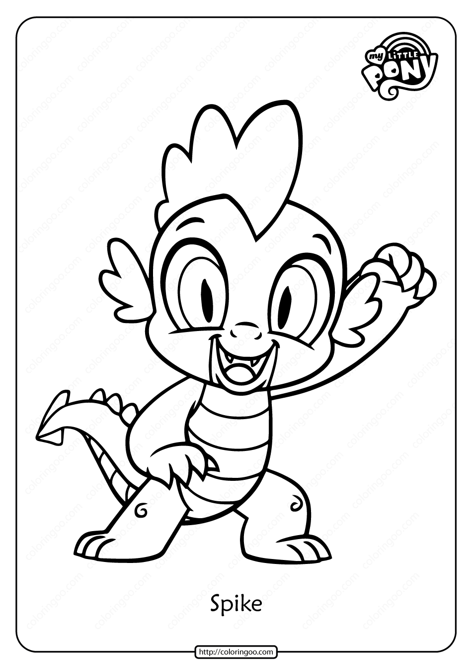 Printable my little pony spike coloring pages my little pony coloring my little pony printable my little pony