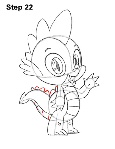 How to draw spike from my little pony