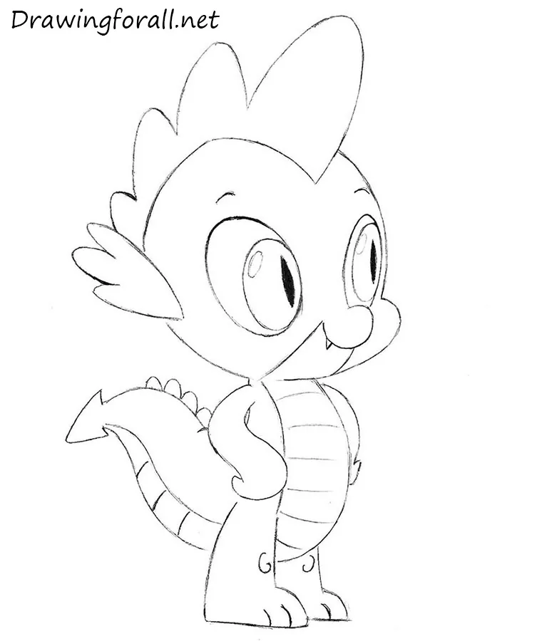 How to draw spike from my little pony
