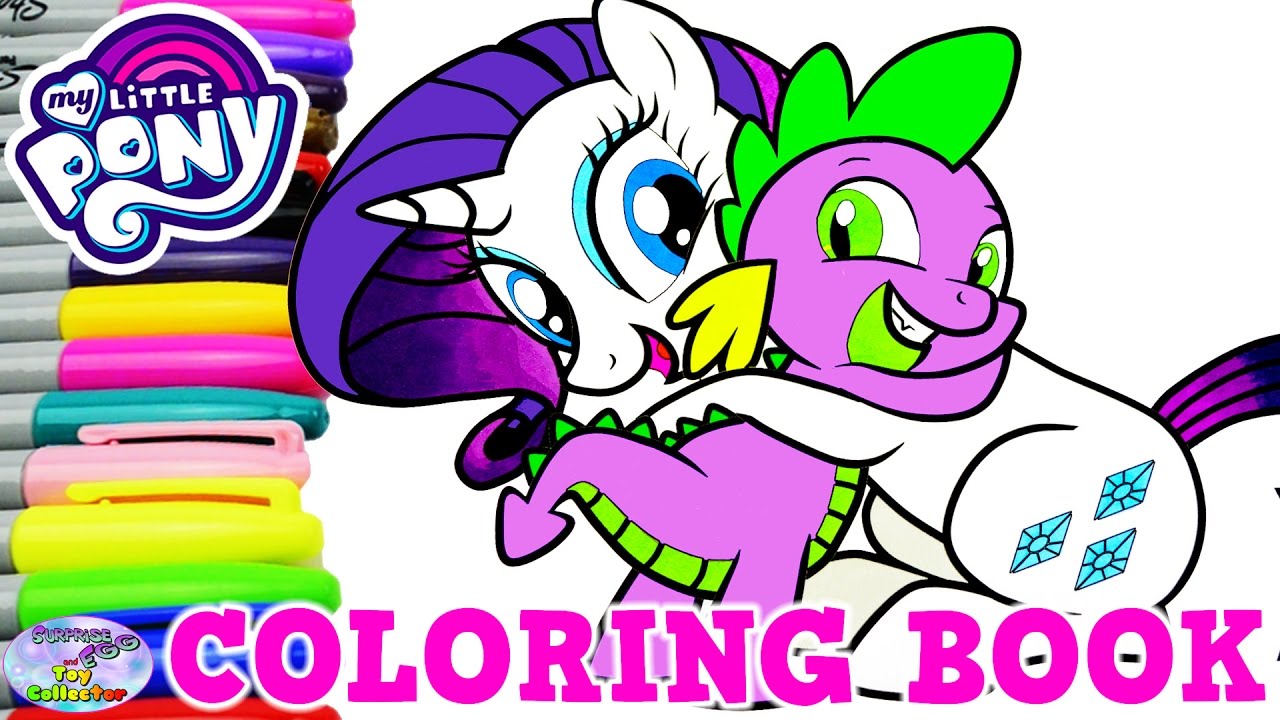My little pony coloring book rarity spike the dragon mlp surprise egg and toy collector setc