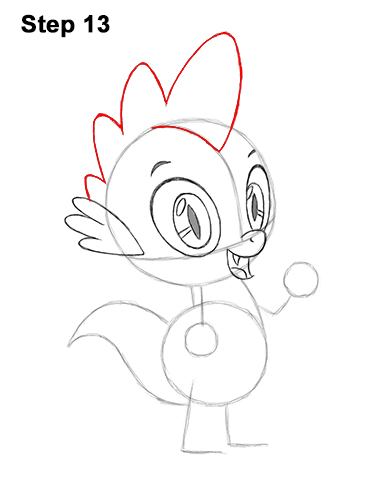 How to draw spike from my little pony