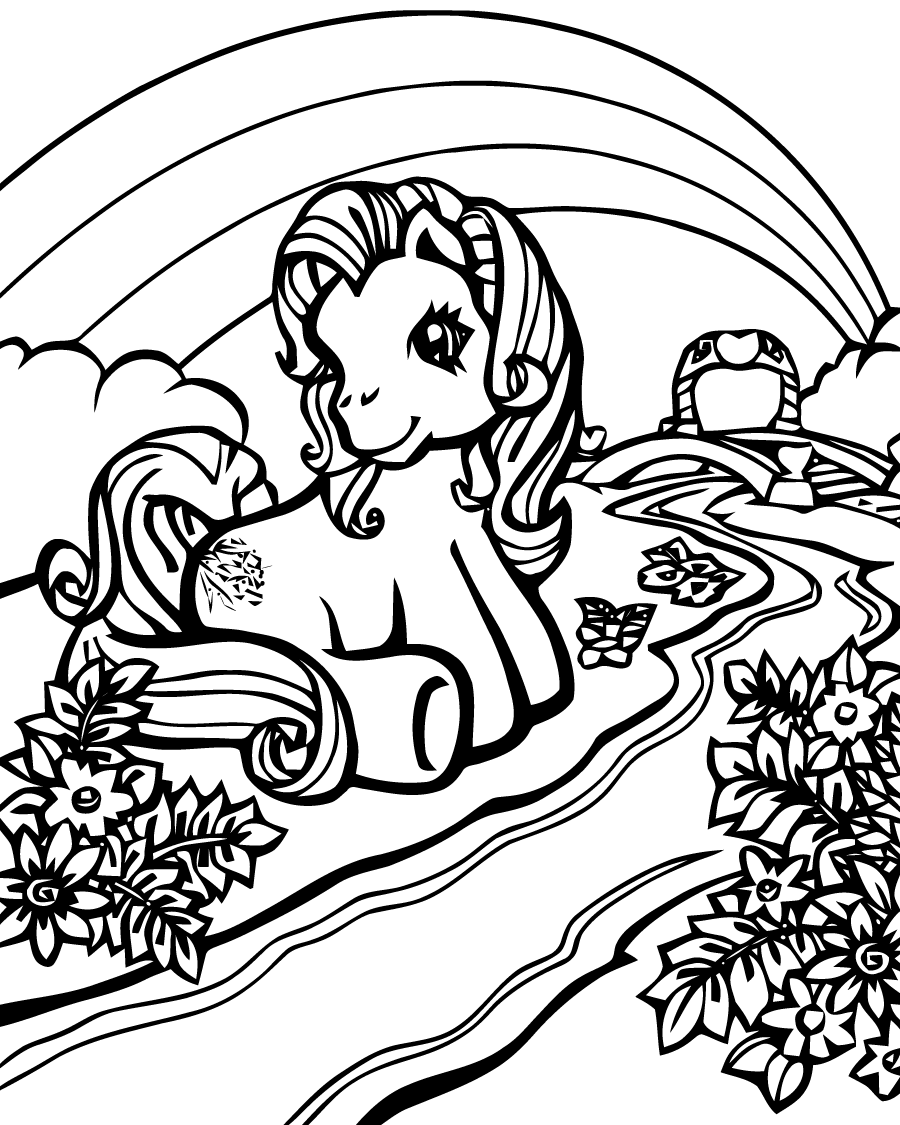 Little pony printable coloring pages for kids