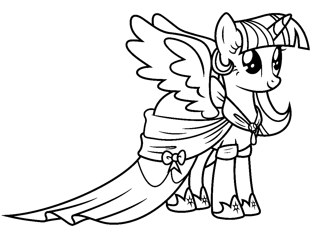 My little pony princess twilight sparkle coloring page