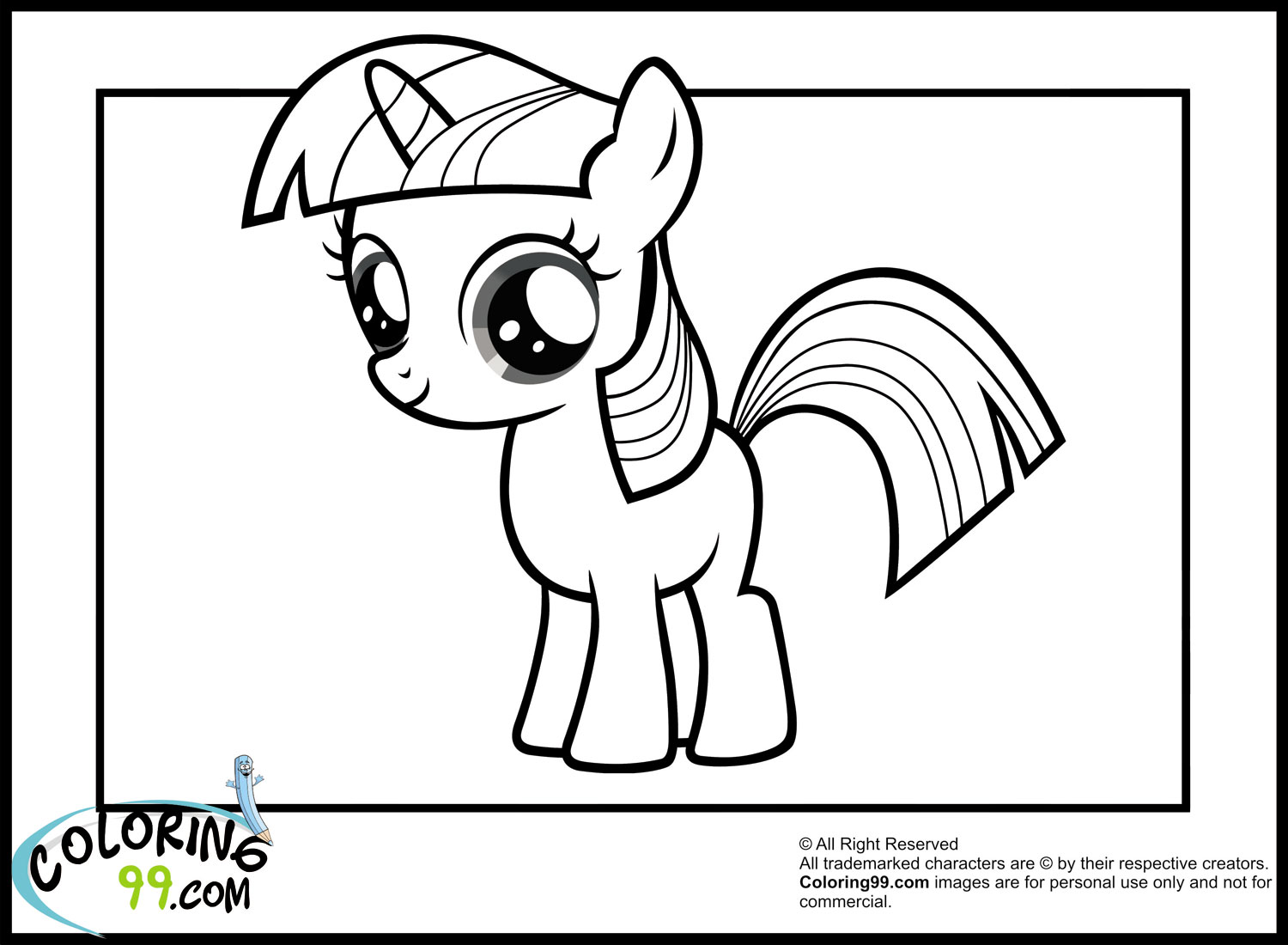 My little pony twilight sparkle coloring pages team colors