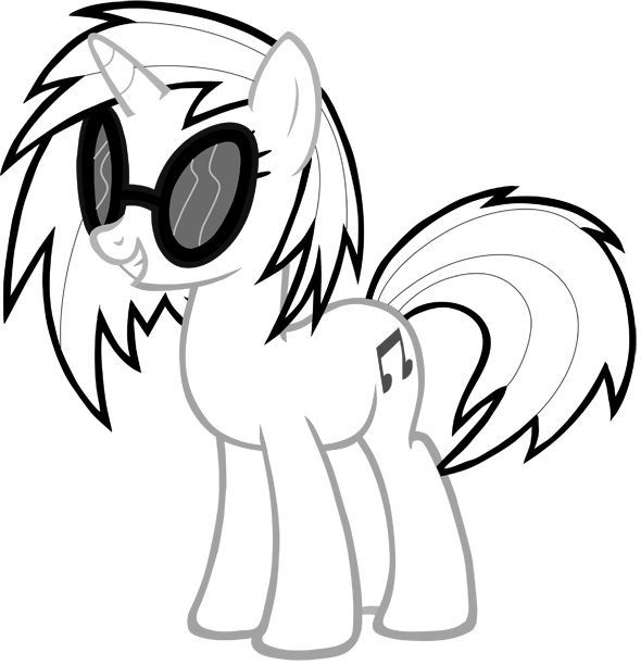 How to draw vinyl scratch from my little pony with easy step by step drawing tutorial