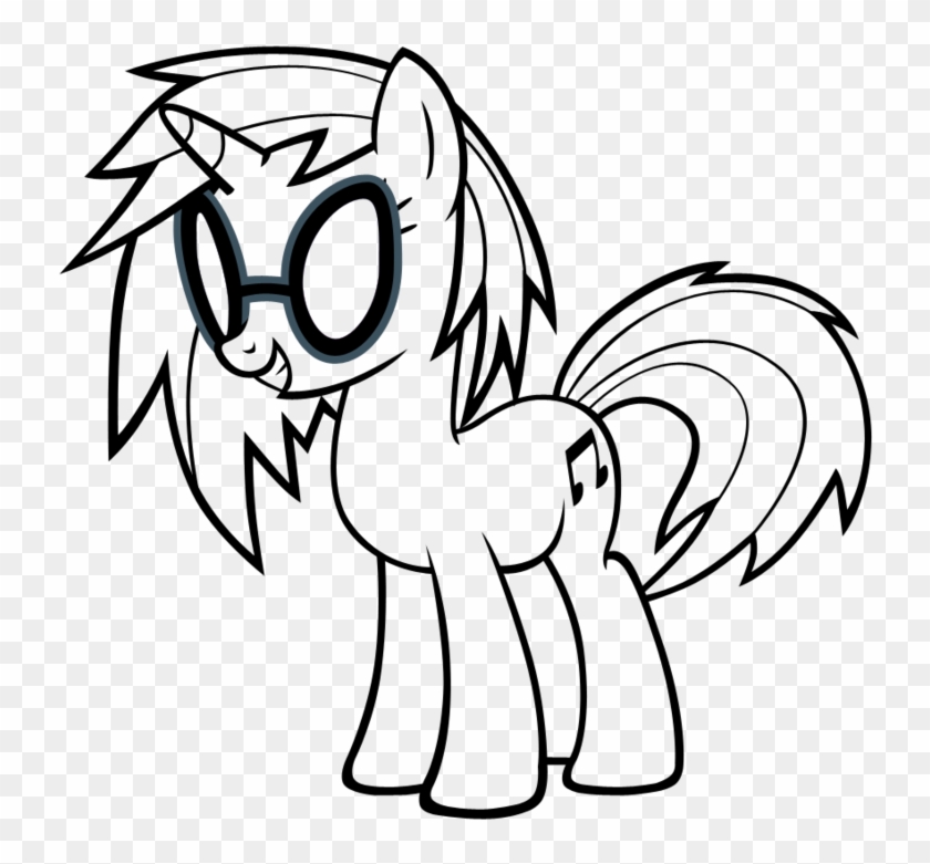Vinyl scratch lineart by ikillyou