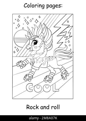 Cartoon roller skates black and white stock photos images