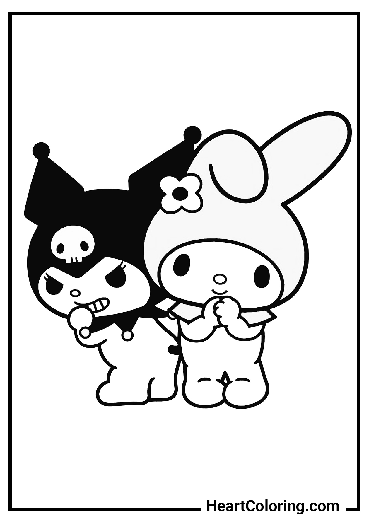 Kuromi free printable coloring pages onegai my melody
