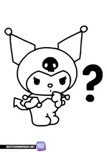 Kuromi coloring pages