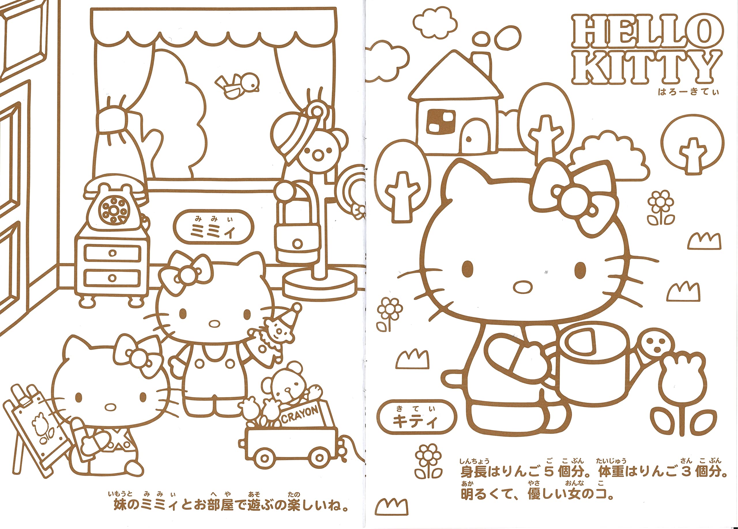 Hello kitty kuromi my melody cinnamoroll pompompurin little twin stars pochacco coloring book coloring pages in x in a size toys games