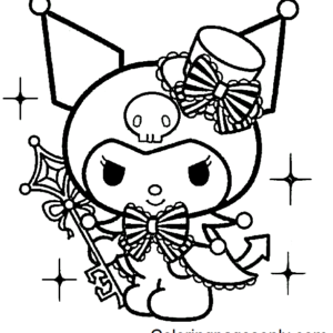 Kuromi coloring pages printable for free download