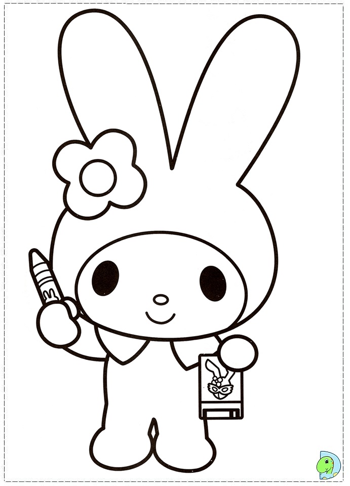 My melody coloring page