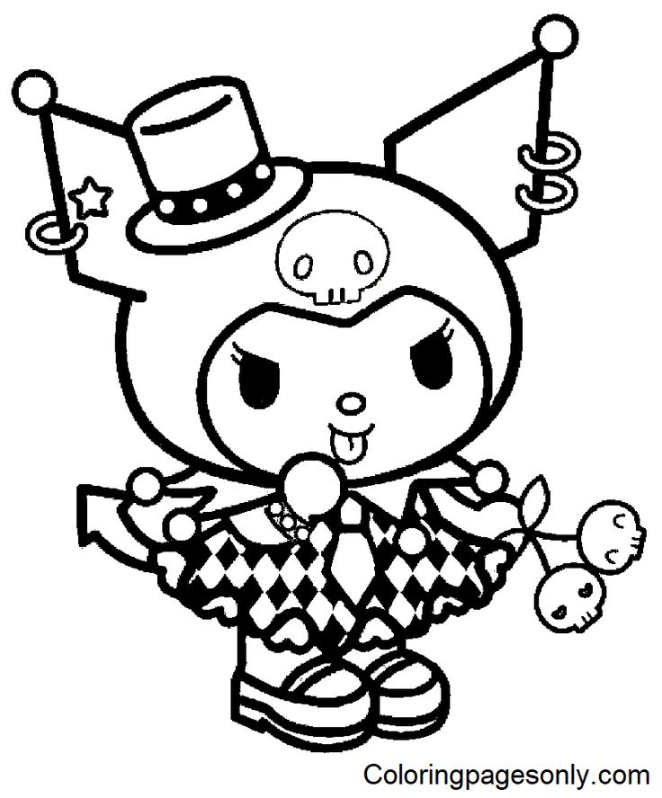 Kuromi coloring pages