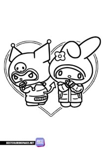 Kuromi coloring pages