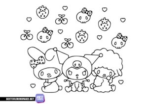 Kuromi coloring pages