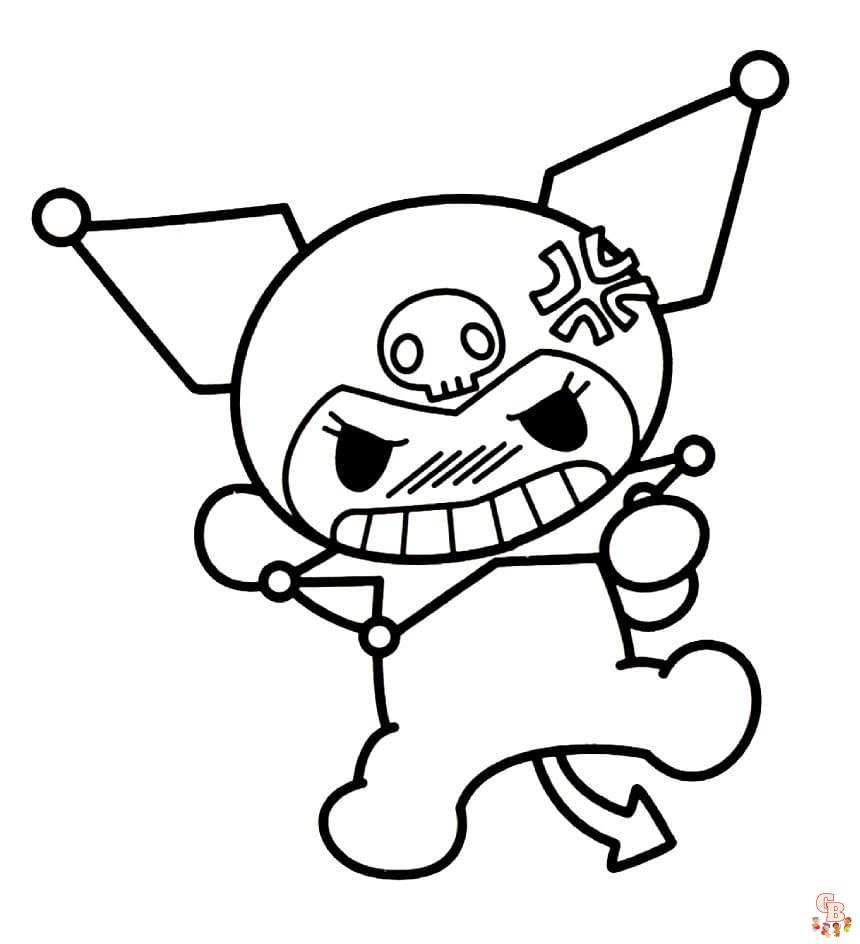 Printable kuromi coloring pages free and easy to print