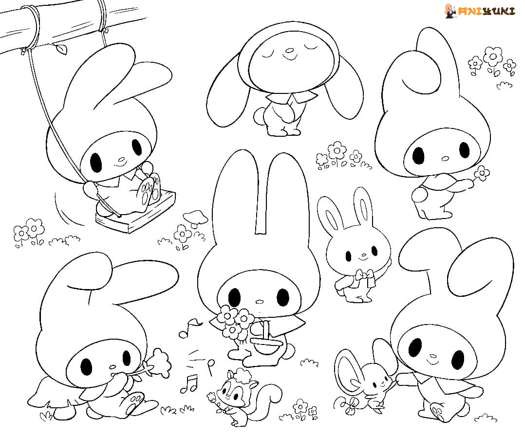 My melody coloring pages