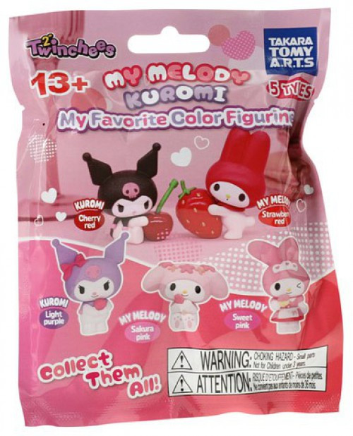 Sanrio hello kitty twinchees my melody kuromi my favorite color figurine mystery pack random figure takara tomy