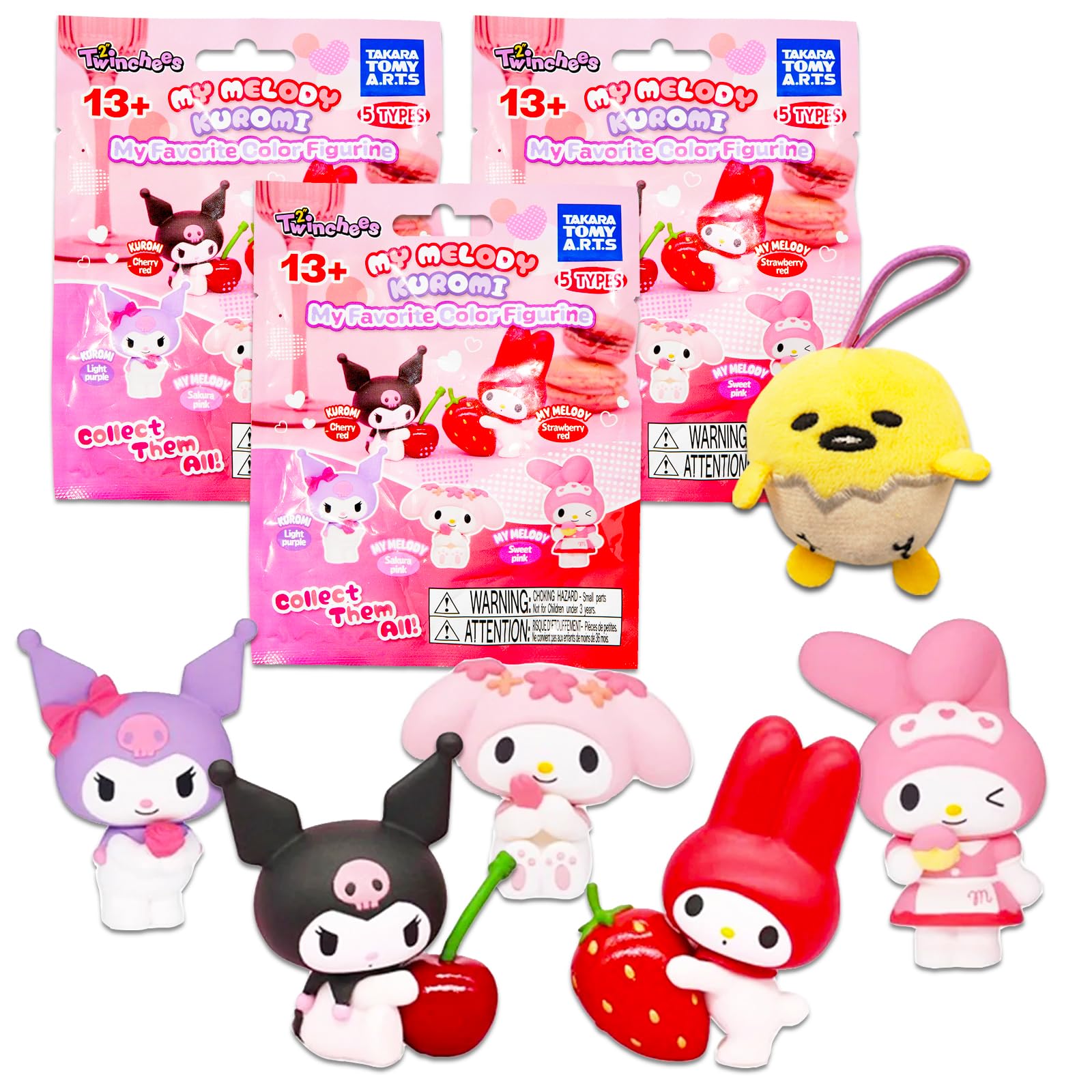 Hello kitty my melody and kuromi blind bag party favors pack â sanrio party supplies bundle with kuromi and my melody figurines and more sanrio figures set toys games