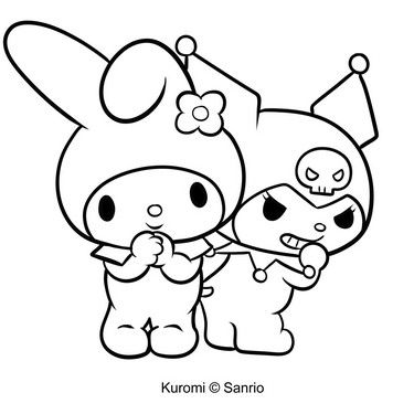 Kuromi coloring pages