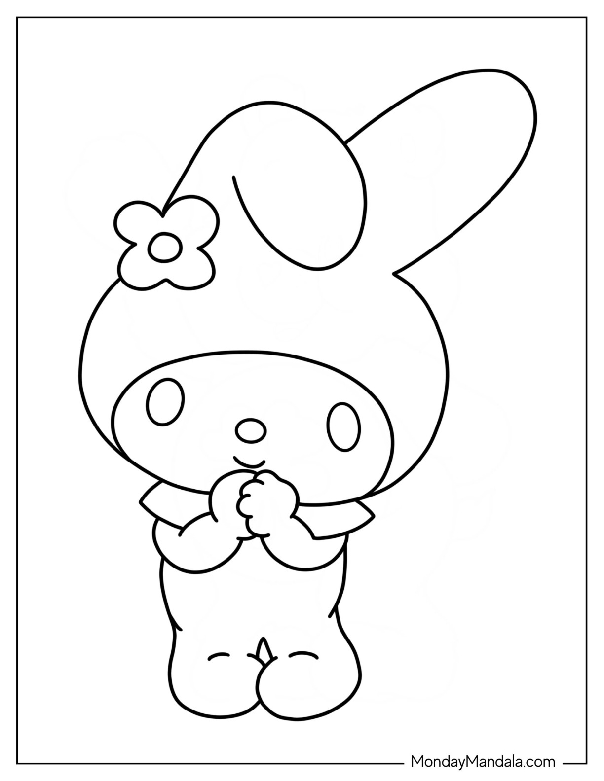 My melody coloring pages free pdf printables
