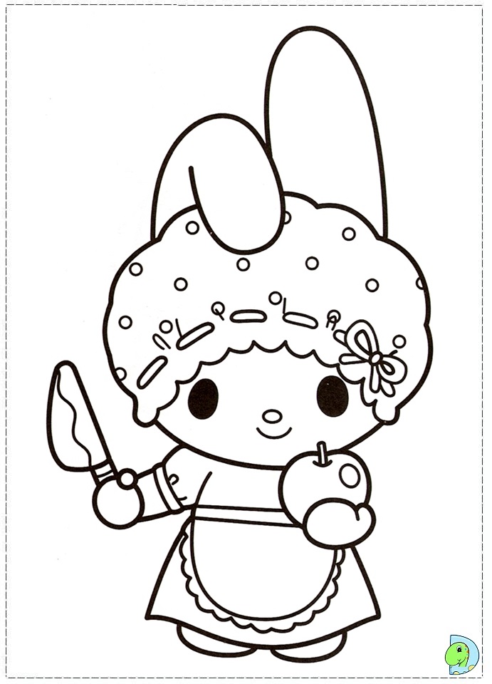My melody coloring page