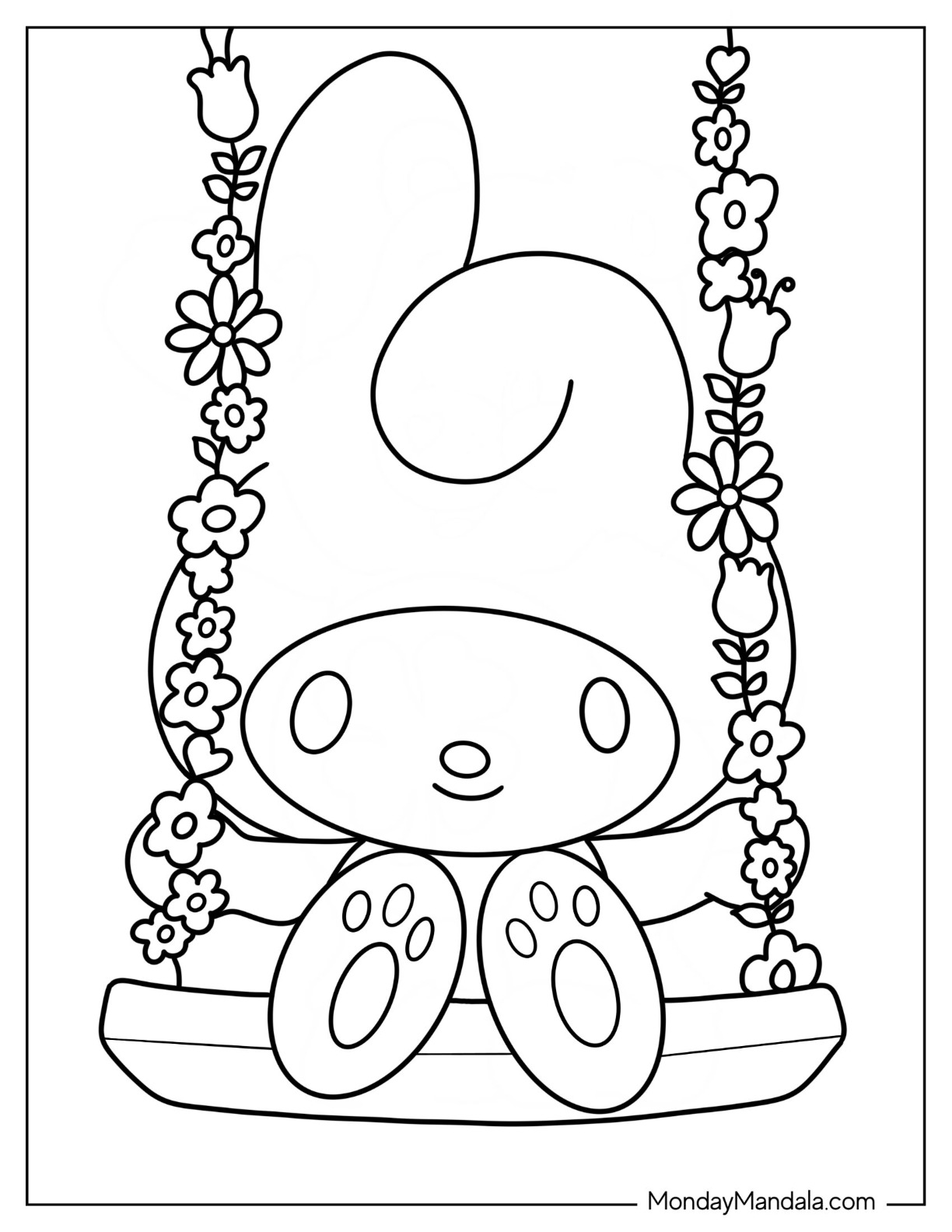 My melody coloring pages free pdf printables