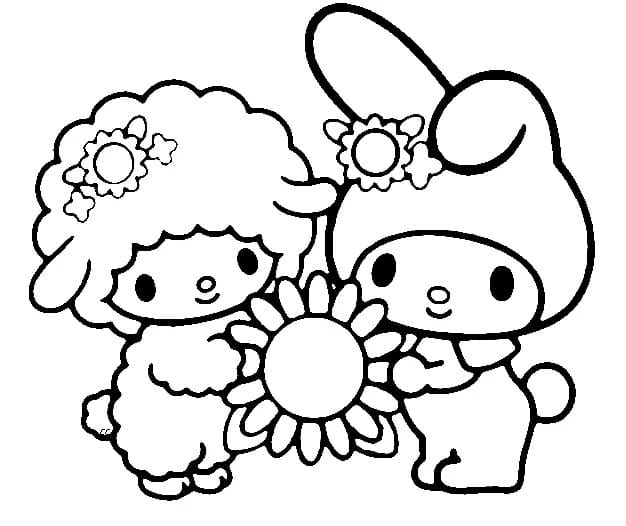 My sweet piano and my melody coloring page
