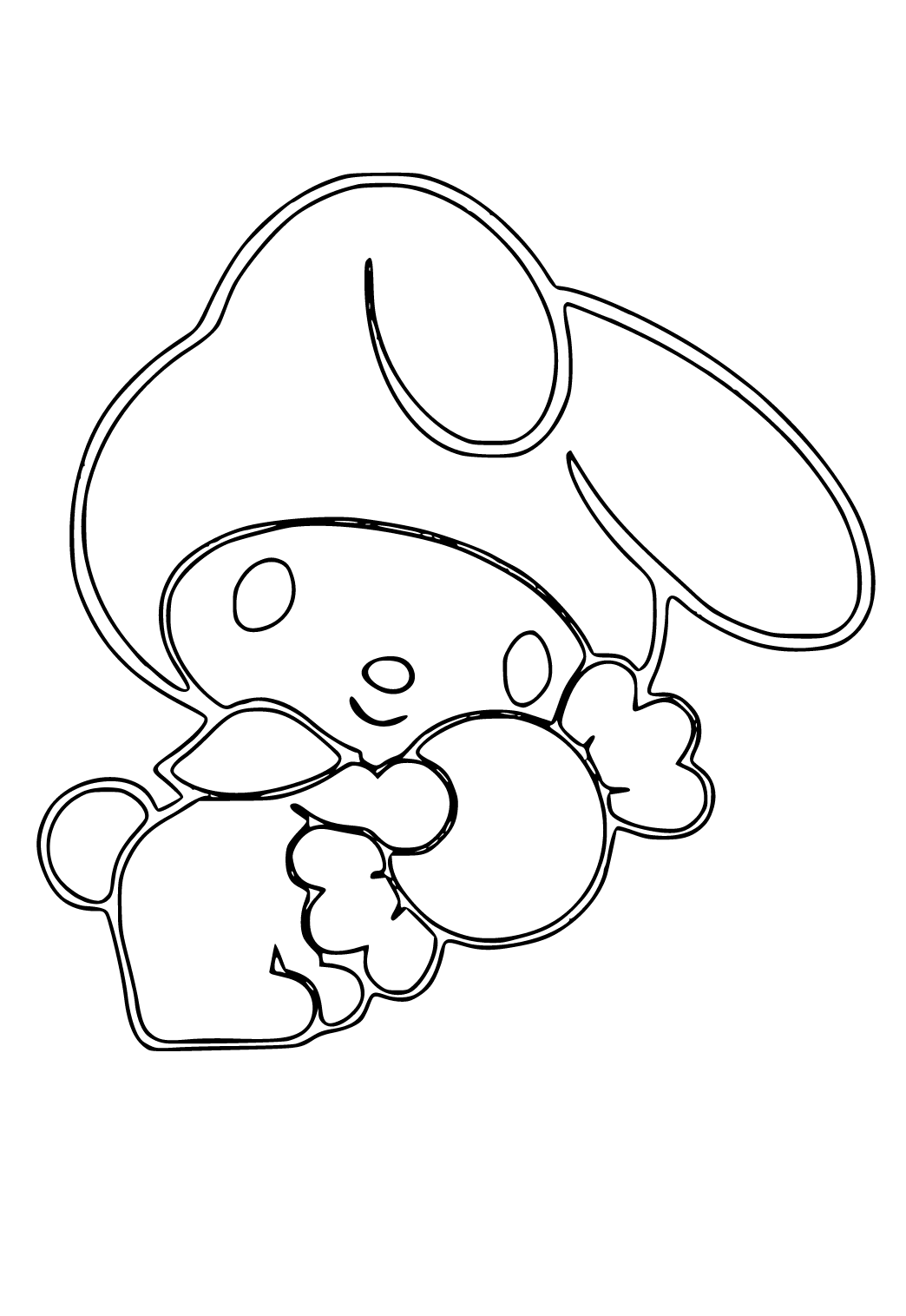 Free printable my melody candy coloring page sheet and picture for adults and kids girls and boys