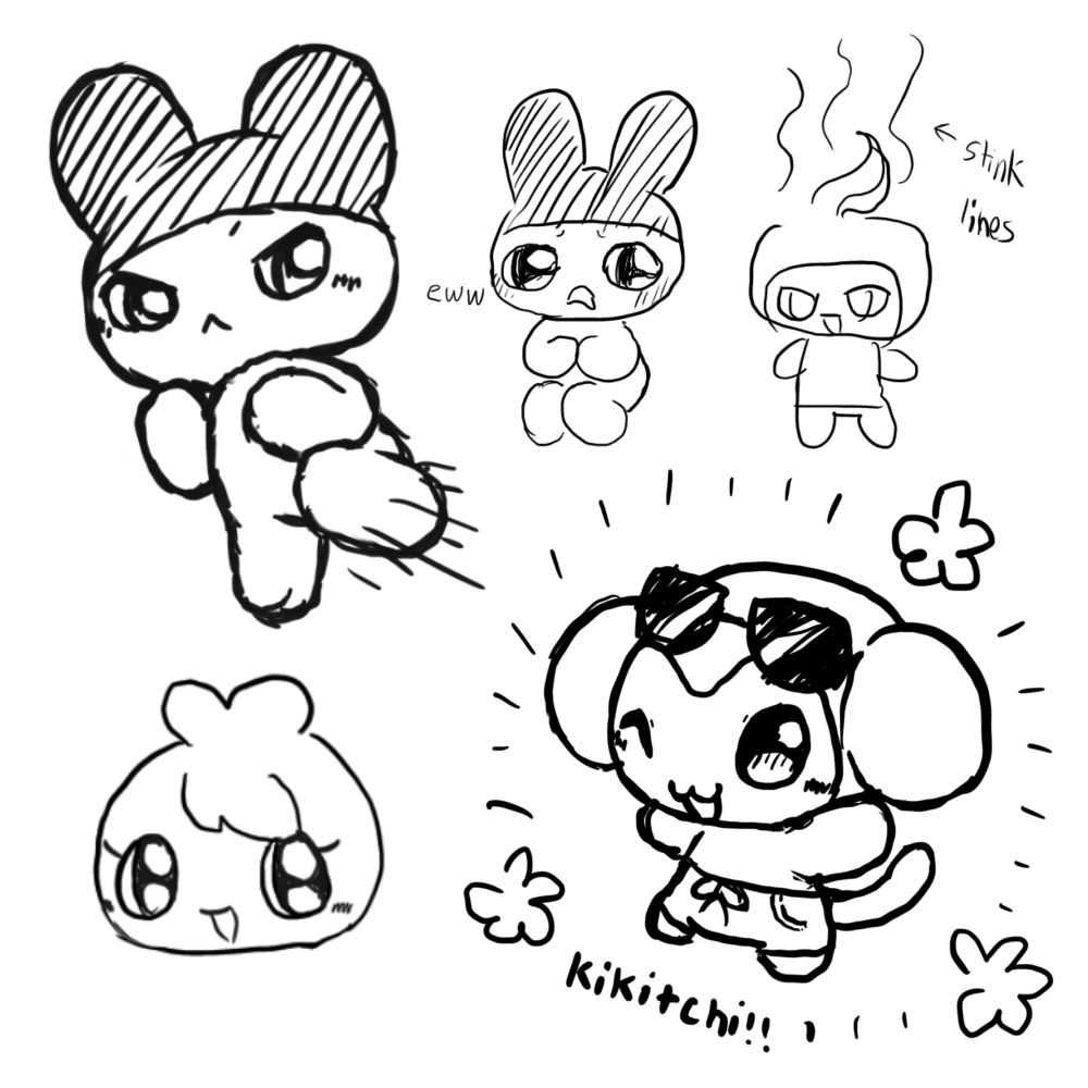 Tamagotchi doodles by sapphiesweet on