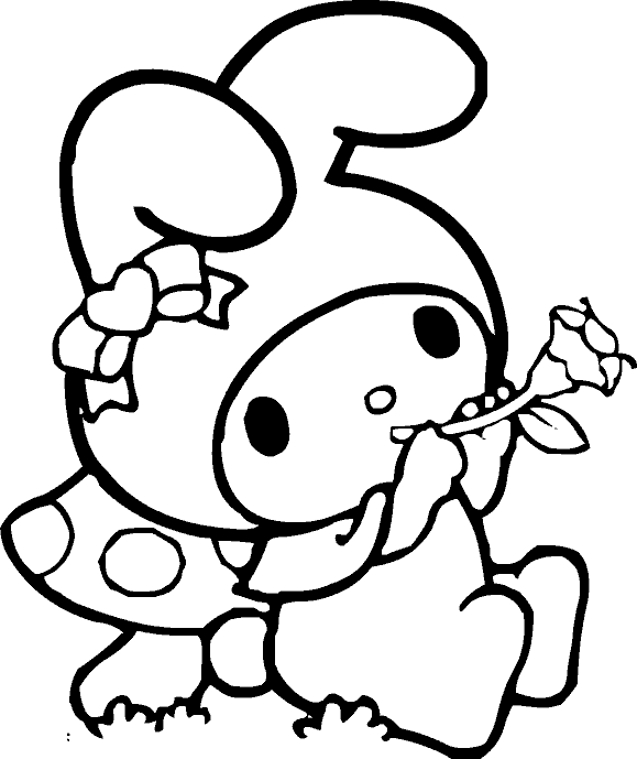 My melody coloring pages team colors