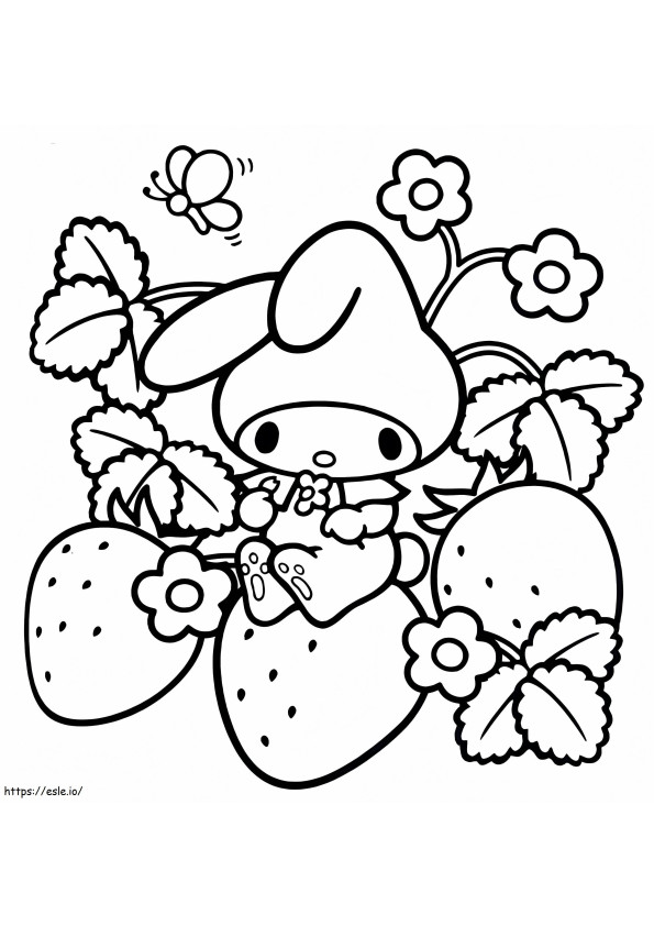 Kawaii my melody coloring page