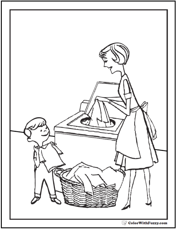 Mothers day coloring pages â printable digital pdf downloads