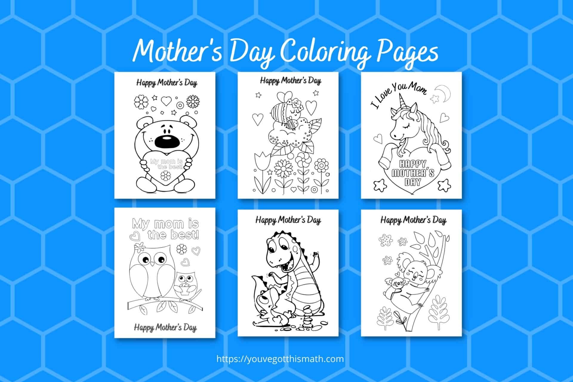 Mothers day coloring pages free printable