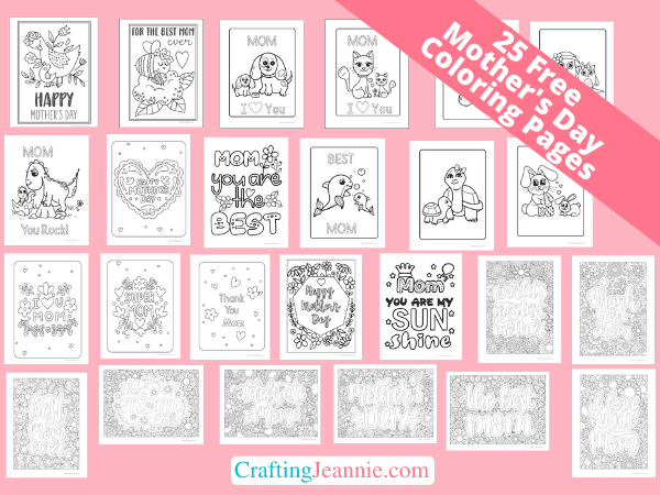 Mothers day coloring pages free printable