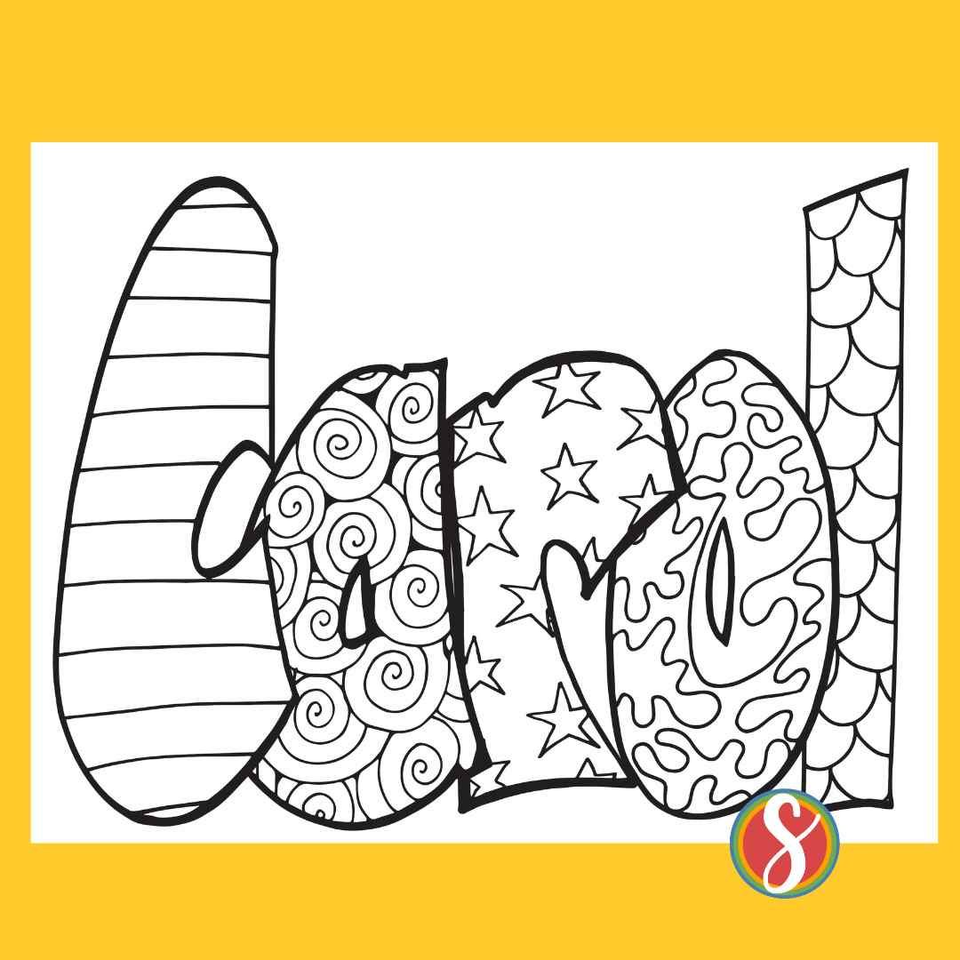 Free carol coloring pages â stevie doodles