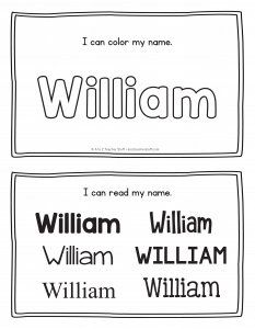 William â name for handwriting practice a to z teacher stuff printable pages and worksheets