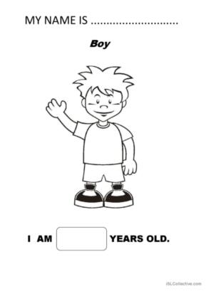 My name is ä am years old glish esl worksheets pdf doc