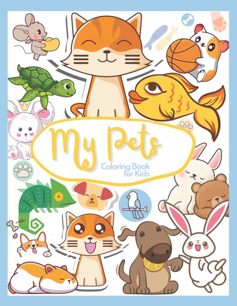 My pets coloring books for kids for children or above kindo alka books