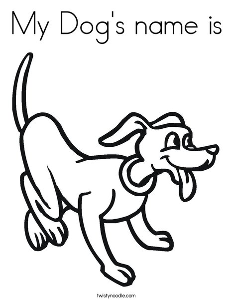 My dogs name is coloring page