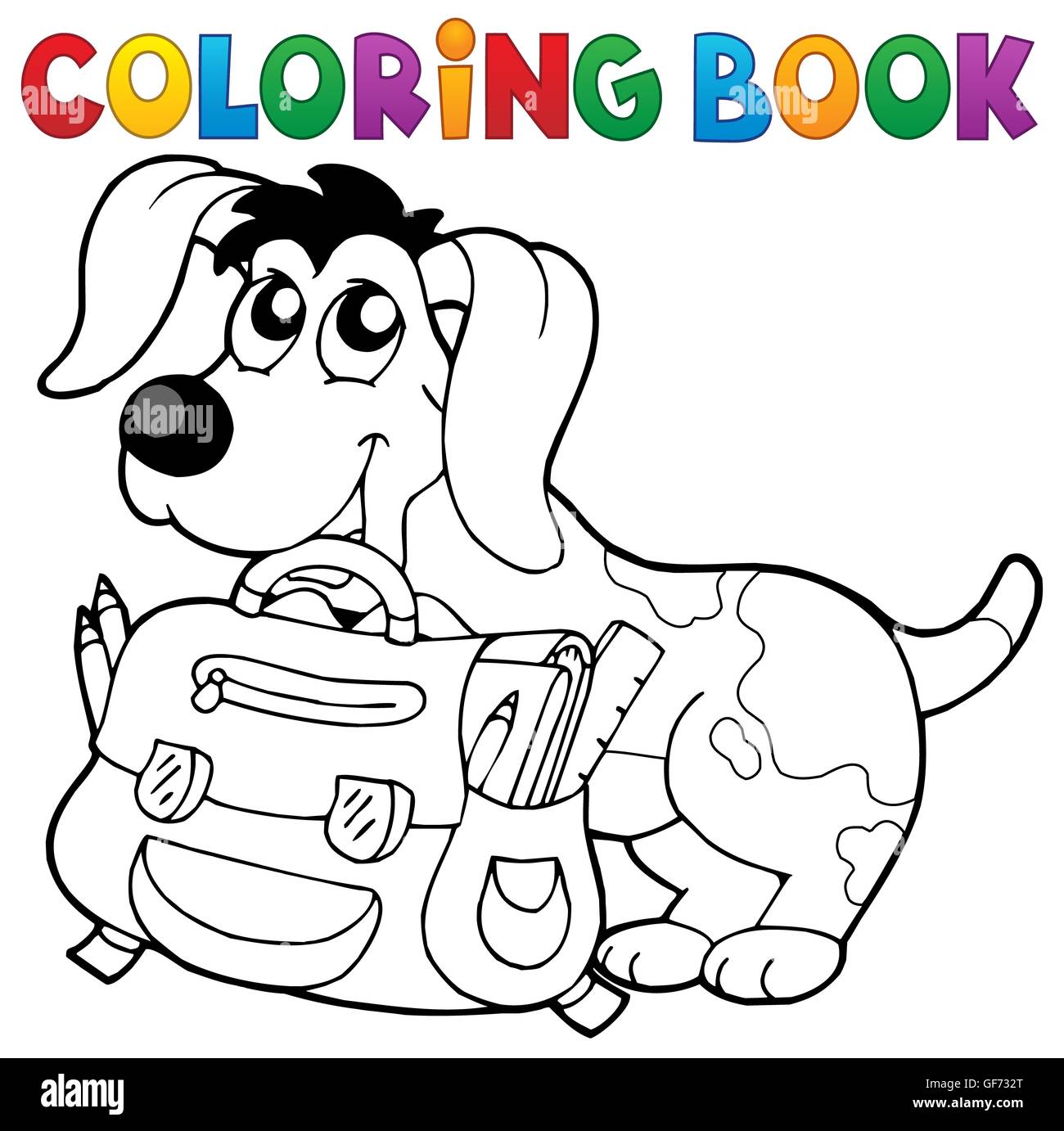 Colouring book dog hi