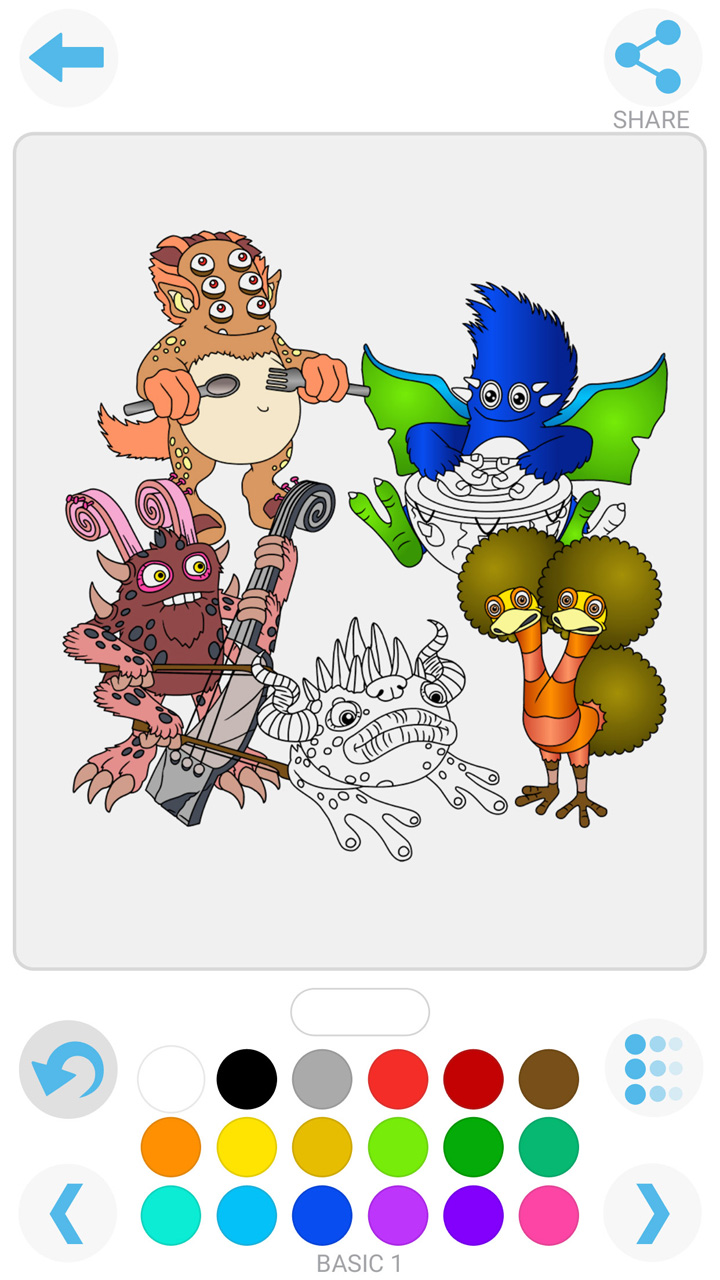 My singing monsters coloring