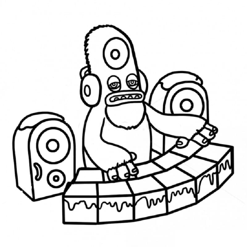 Deedge from my singing monsters coloring page