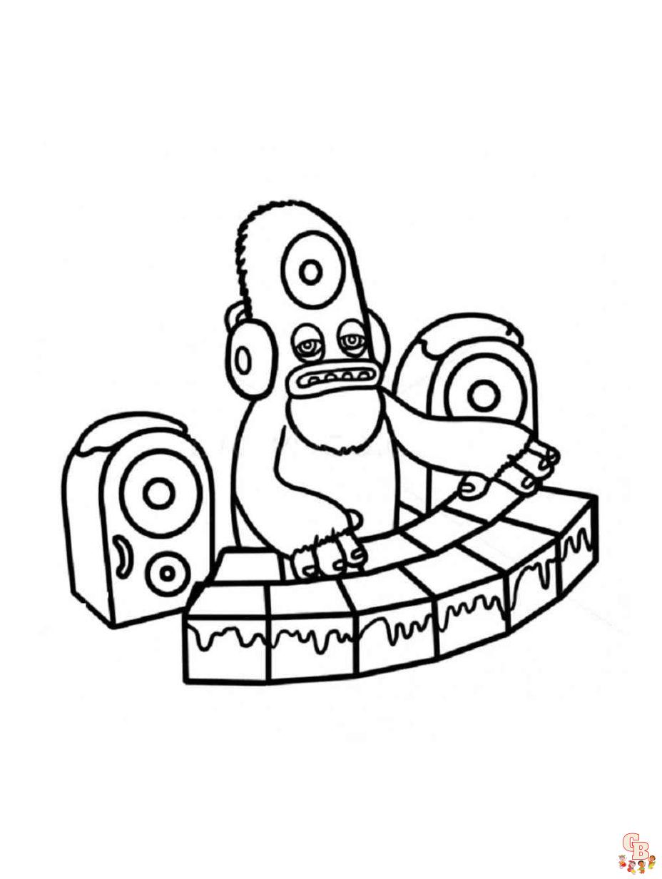 Enjoy creativity with my singing monsters coloring pages