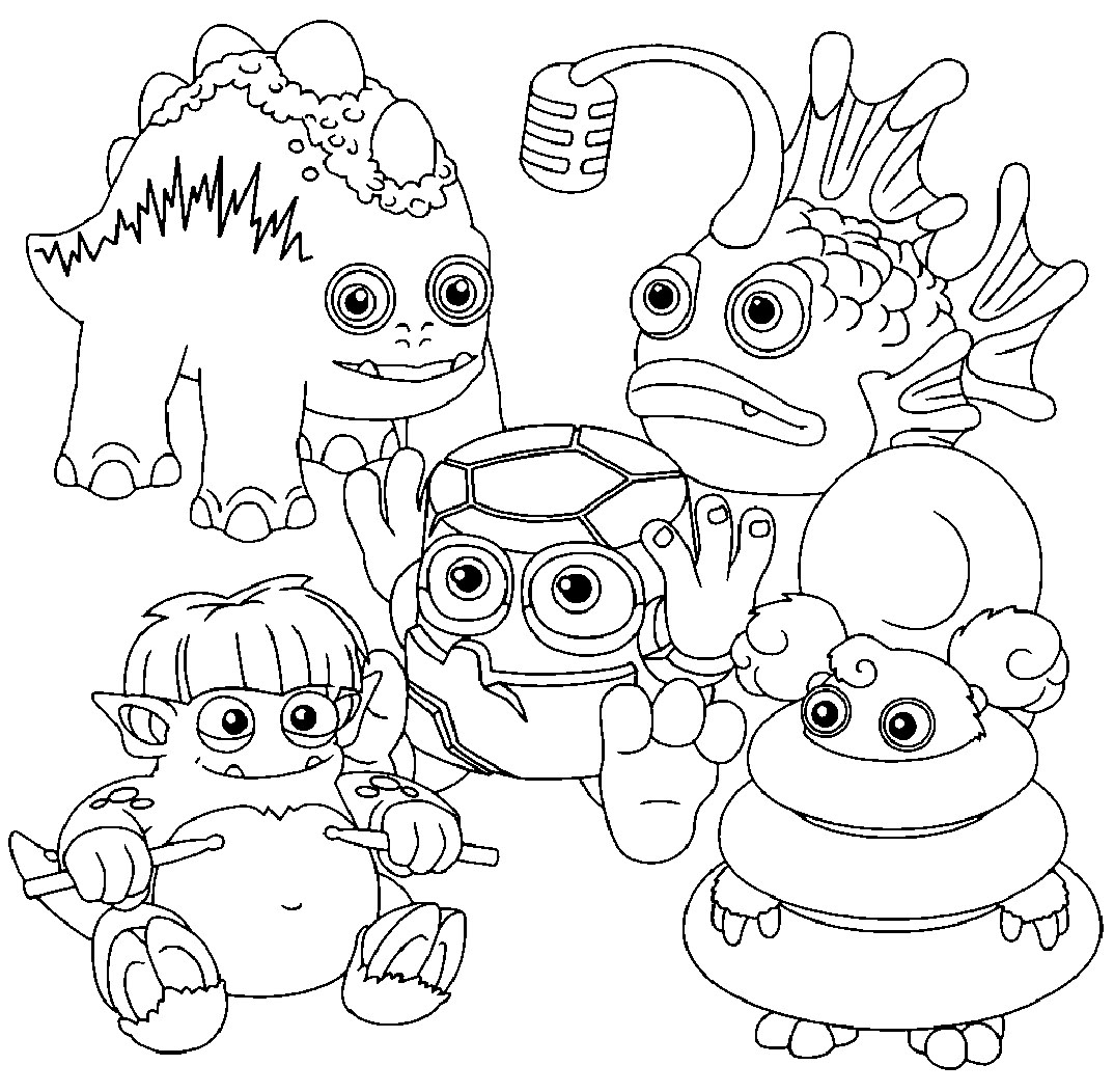 We singing monsters coloring pages â art art