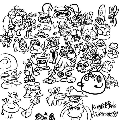 Monsters drawn from memory rmysingingmonsters