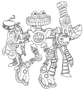 My singing monsters wubbox para colorir