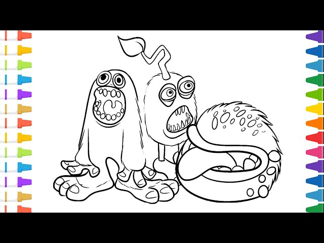 Singing monsters coloring page coloring monsters the coloring pages