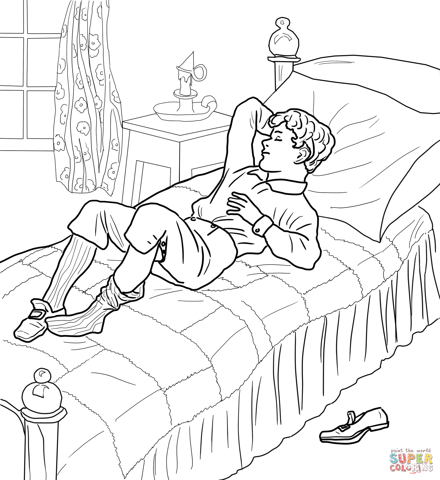 Diddle diddle dumpling my son john coloring page free printable coloring pages